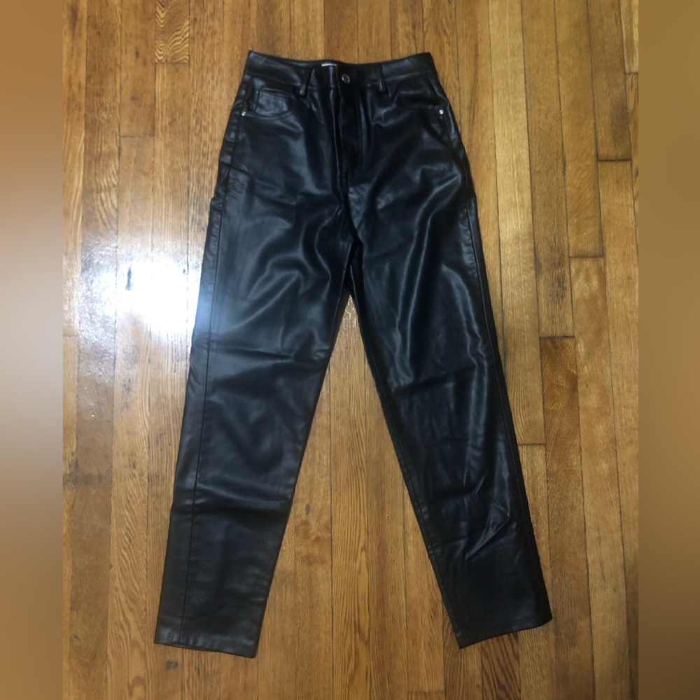 Zara Vegan Leather Pants US 2